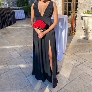 Lulus Heavenly Hues Black Maxi Dress